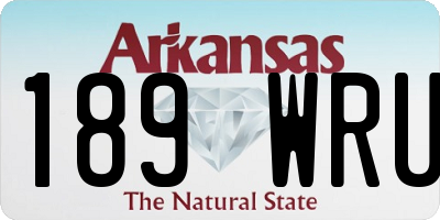 AR license plate 189WRU