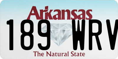 AR license plate 189WRV
