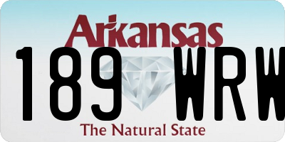 AR license plate 189WRW