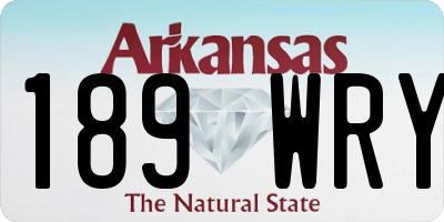 AR license plate 189WRY