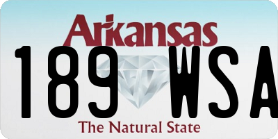 AR license plate 189WSA
