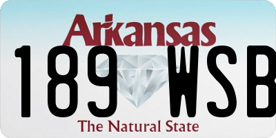 AR license plate 189WSB