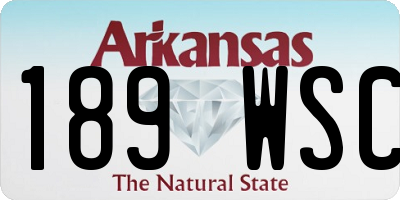 AR license plate 189WSC