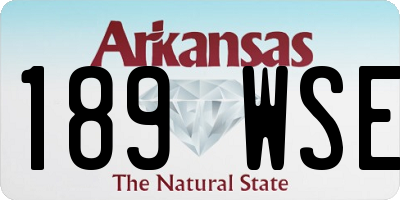 AR license plate 189WSE