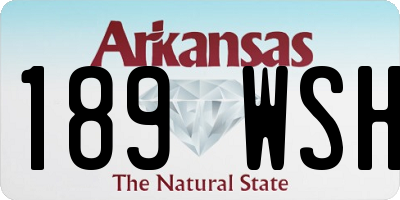 AR license plate 189WSH