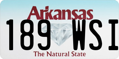 AR license plate 189WSI
