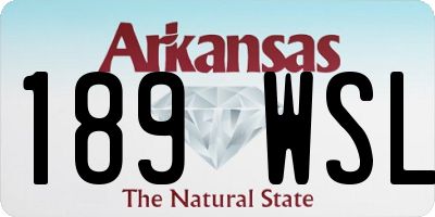 AR license plate 189WSL