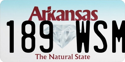 AR license plate 189WSM