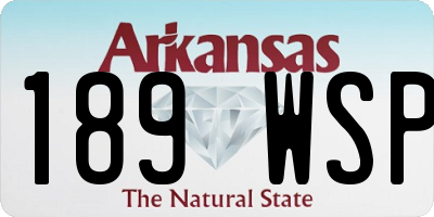 AR license plate 189WSP