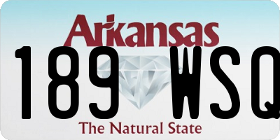AR license plate 189WSQ