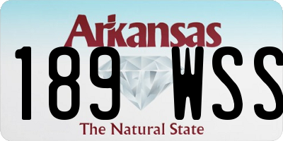 AR license plate 189WSS