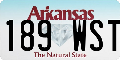 AR license plate 189WST
