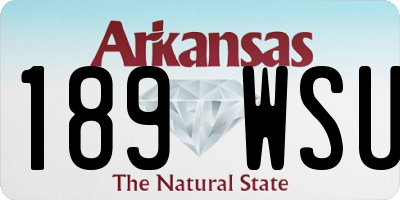 AR license plate 189WSU
