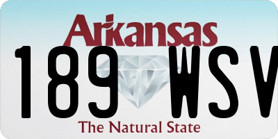 AR license plate 189WSV