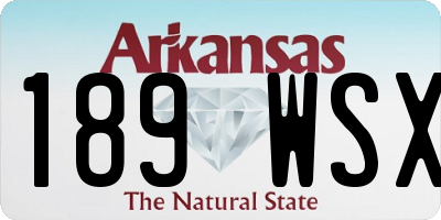 AR license plate 189WSX