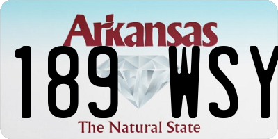 AR license plate 189WSY