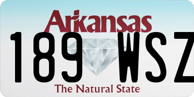 AR license plate 189WSZ