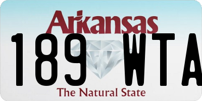 AR license plate 189WTA