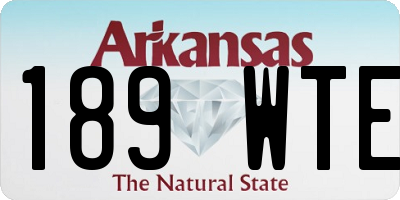 AR license plate 189WTE