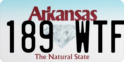 AR license plate 189WTF