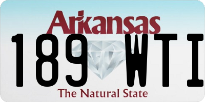 AR license plate 189WTI
