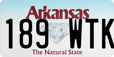 AR license plate 189WTK