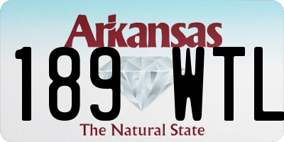AR license plate 189WTL