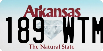 AR license plate 189WTM
