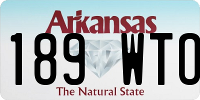 AR license plate 189WTO