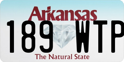 AR license plate 189WTP