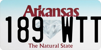 AR license plate 189WTT