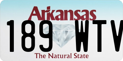 AR license plate 189WTV