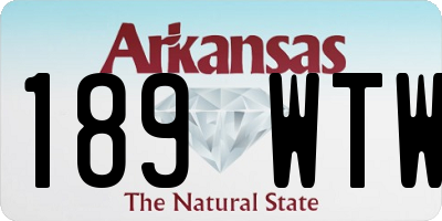 AR license plate 189WTW