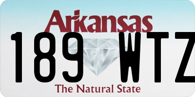 AR license plate 189WTZ