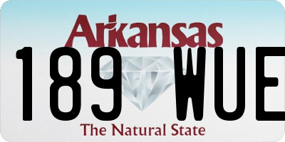AR license plate 189WUE