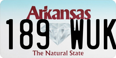 AR license plate 189WUK