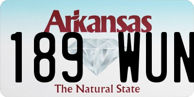 AR license plate 189WUN