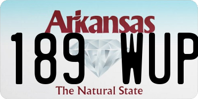 AR license plate 189WUP