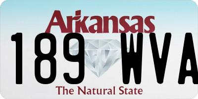 AR license plate 189WVA