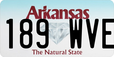AR license plate 189WVE