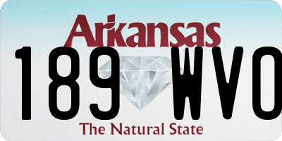 AR license plate 189WVO