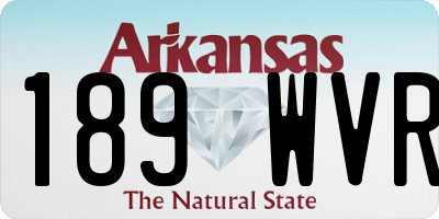 AR license plate 189WVR