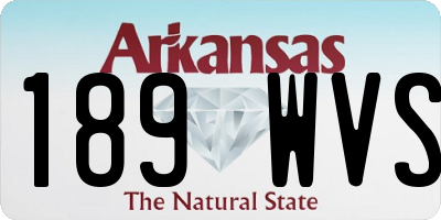 AR license plate 189WVS