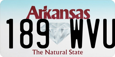 AR license plate 189WVU