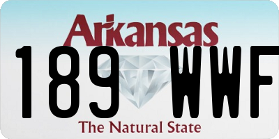 AR license plate 189WWF