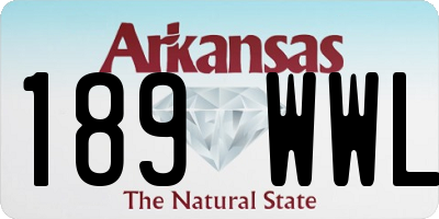 AR license plate 189WWL