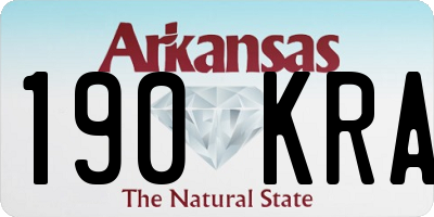 AR license plate 190KRA