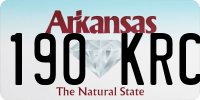 AR license plate 190KRC