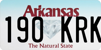 AR license plate 190KRK