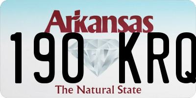 AR license plate 190KRQ